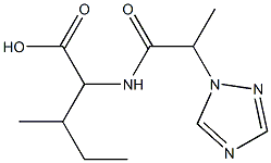 3-methyl-2-[2-(1H-1,2,4-triazol-1-yl)propanamido]pentanoic acid Struktur