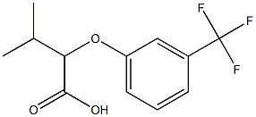 3-methyl-2-[3-(trifluoromethyl)phenoxy]butanoic acid Struktur