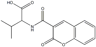 3-methyl-2-{[(2-oxo-2H-chromen-3-yl)carbonyl]amino}butanoic acid Struktur