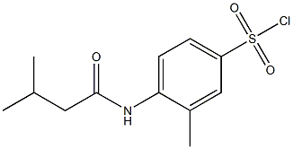 3-methyl-4-(3-methylbutanamido)benzene-1-sulfonyl chloride Struktur