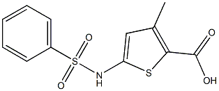 3-methyl-5-[(phenylsulfonyl)amino]thiophene-2-carboxylic acid Struktur