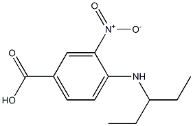 3-nitro-4-(pentan-3-ylamino)benzoic acid Struktur