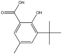 3-tert-butyl-2-hydroxy-5-methylbenzoic acid Struktur