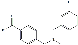 4-({[(3-fluorophenyl)methyl](methyl)amino}methyl)benzoic acid Struktur