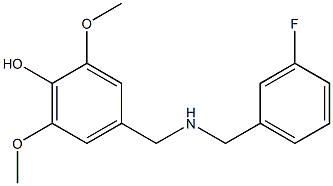 4-({[(3-fluorophenyl)methyl]amino}methyl)-2,6-dimethoxyphenol Struktur