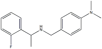 4-({[1-(2-fluorophenyl)ethyl]amino}methyl)-N,N-dimethylaniline Struktur