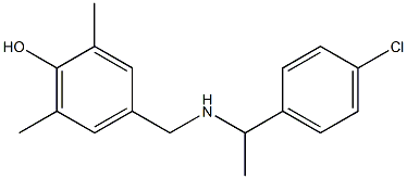 4-({[1-(4-chlorophenyl)ethyl]amino}methyl)-2,6-dimethylphenol Struktur