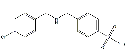 4-({[1-(4-chlorophenyl)ethyl]amino}methyl)benzene-1-sulfonamide Struktur