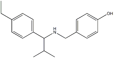 4-({[1-(4-ethylphenyl)-2-methylpropyl]amino}methyl)phenol Struktur