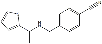 4-({[1-(thiophen-2-yl)ethyl]amino}methyl)benzonitrile Struktur