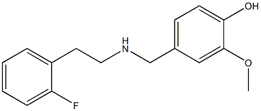 4-({[2-(2-fluorophenyl)ethyl]amino}methyl)-2-methoxyphenol Struktur