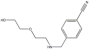 4-({[2-(2-hydroxyethoxy)ethyl]amino}methyl)benzonitrile Struktur