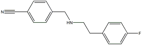 4-({[2-(4-fluorophenyl)ethyl]amino}methyl)benzonitrile Struktur