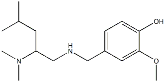 4-({[2-(dimethylamino)-4-methylpentyl]amino}methyl)-2-methoxyphenol Struktur