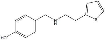 4-({[2-(thiophen-2-yl)ethyl]amino}methyl)phenol Struktur