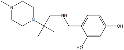 4-({[2-methyl-2-(4-methylpiperazin-1-yl)propyl]amino}methyl)benzene-1,3-diol Struktur