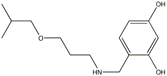 4-({[3-(2-methylpropoxy)propyl]amino}methyl)benzene-1,3-diol Struktur