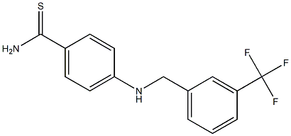 4-({[3-(trifluoromethyl)phenyl]methyl}amino)benzene-1-carbothioamide Struktur