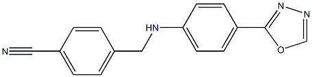 4-({[4-(1,3,4-oxadiazol-2-yl)phenyl]amino}methyl)benzonitrile Struktur