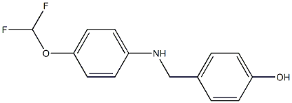 4-({[4-(difluoromethoxy)phenyl]amino}methyl)phenol Struktur