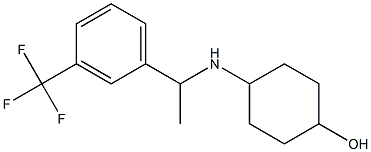 4-({1-[3-(trifluoromethyl)phenyl]ethyl}amino)cyclohexan-1-ol Struktur