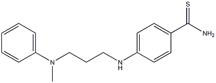 4-({3-[methyl(phenyl)amino]propyl}amino)benzene-1-carbothioamide Struktur