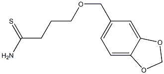 4-(1,3-benzodioxol-5-ylmethoxy)butanethioamide Struktur