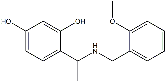 4-(1-{[(2-methoxyphenyl)methyl]amino}ethyl)benzene-1,3-diol Struktur