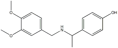 4-(1-{[(3,4-dimethoxyphenyl)methyl]amino}ethyl)phenol Struktur