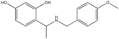 4-(1-{[(4-methoxyphenyl)methyl]amino}ethyl)benzene-1,3-diol Struktur