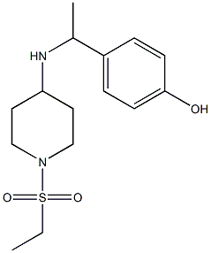 4-(1-{[1-(ethanesulfonyl)piperidin-4-yl]amino}ethyl)phenol Struktur