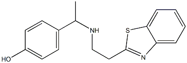 4-(1-{[2-(1,3-benzothiazol-2-yl)ethyl]amino}ethyl)phenol Struktur