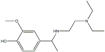 4-(1-{[2-(diethylamino)ethyl]amino}ethyl)-2-methoxyphenol Struktur