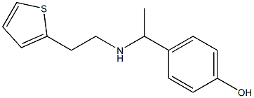 4-(1-{[2-(thiophen-2-yl)ethyl]amino}ethyl)phenol Struktur