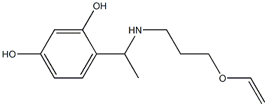 4-(1-{[3-(ethenyloxy)propyl]amino}ethyl)benzene-1,3-diol Struktur