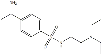 4-(1-aminoethyl)-N-[2-(diethylamino)ethyl]benzene-1-sulfonamide Struktur