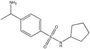 4-(1-aminoethyl)-N-cyclopentylbenzene-1-sulfonamide Struktur