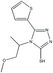 4-(1-methoxypropan-2-yl)-5-(thiophen-2-yl)-4H-1,2,4-triazole-3-thiol Struktur