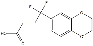 4-(2,3-dihydro-1,4-benzodioxin-6-yl)-4,4-difluorobutanoic acid Struktur