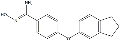 4-(2,3-dihydro-1H-inden-5-yloxy)-N'-hydroxybenzene-1-carboximidamide Struktur