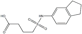 4-(2,3-dihydro-1H-inden-5-ylsulfamoyl)butanoic acid Struktur