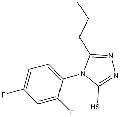 4-(2,4-difluorophenyl)-5-propyl-4H-1,2,4-triazole-3-thiol Struktur