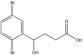 4-(2,5-dibromophenyl)-4-hydroxybutanoic acid Struktur