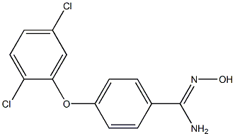 4-(2,5-dichlorophenoxy)-N'-hydroxybenzene-1-carboximidamide Struktur