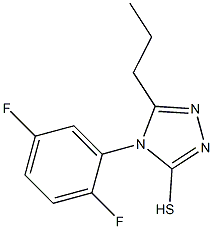 4-(2,5-difluorophenyl)-5-propyl-4H-1,2,4-triazole-3-thiol Struktur