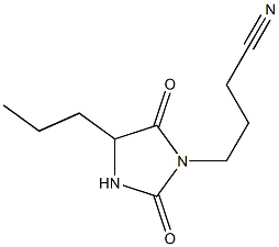 4-(2,5-dioxo-4-propylimidazolidin-1-yl)butanenitrile Struktur