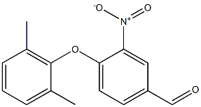 4-(2,6-dimethylphenoxy)-3-nitrobenzaldehyde Struktur