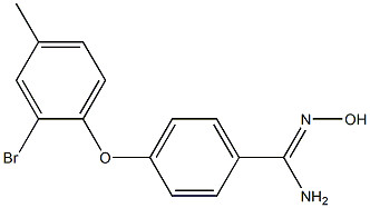 4-(2-bromo-4-methylphenoxy)-N'-hydroxybenzene-1-carboximidamide Struktur