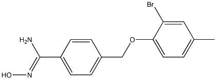 4-(2-bromo-4-methylphenoxymethyl)-N'-hydroxybenzene-1-carboximidamide Struktur