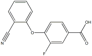 4-(2-cyanophenoxy)-3-fluorobenzoic acid Struktur